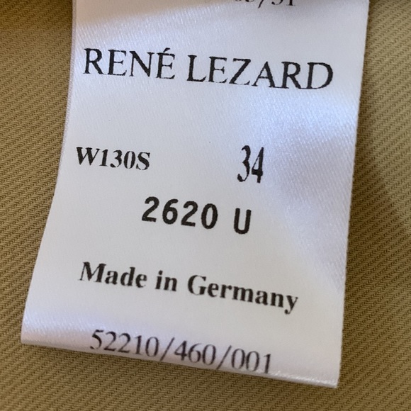 European designer Rene Lezard khaki zip up vest.  50% cotton, 50% modal. Size S - Picture 7 of 9